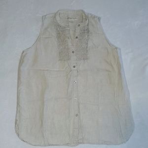 MICHAEL Michael Kors Sleeveless Knit Linen   Top